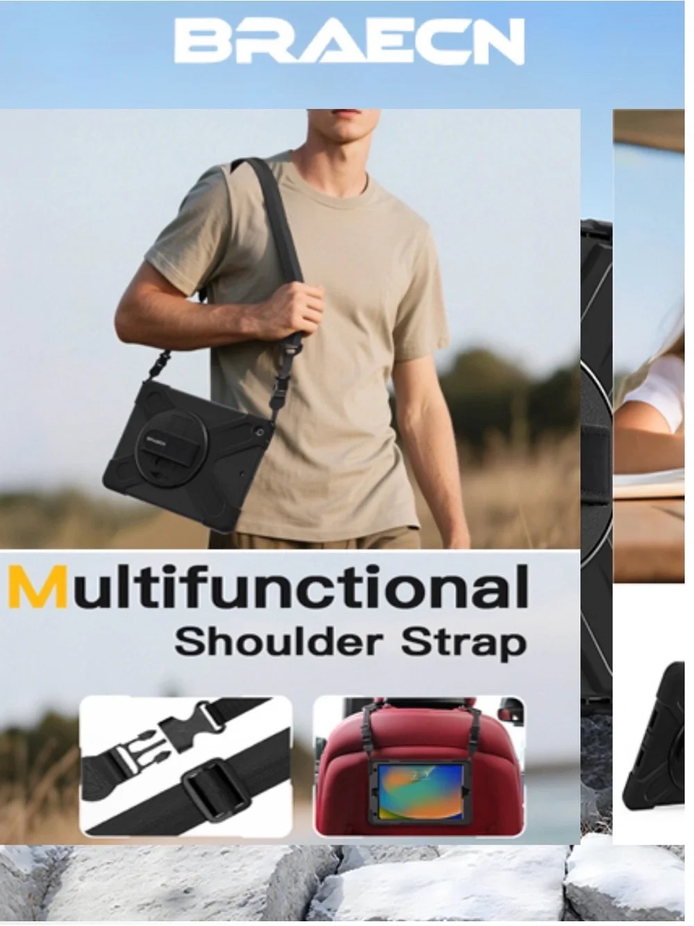 Case for Samsung Galaxy Tab Active 5 / Active 3-8” Rugged Protective Cover.